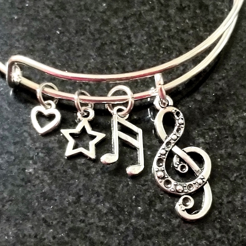 New Music Note Charm Bracelet Handmade Musician